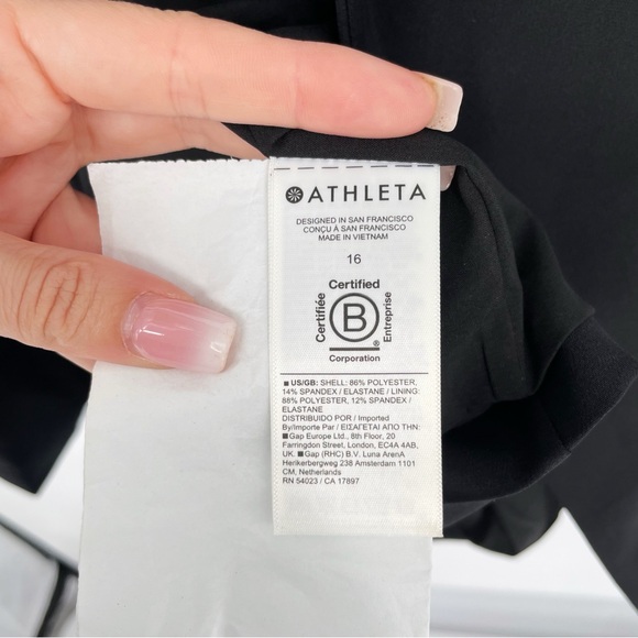 NEW Athleta Endless Primatwill Waist Tie Blazer Jacket Black Size 16 - Picture 10 of 14